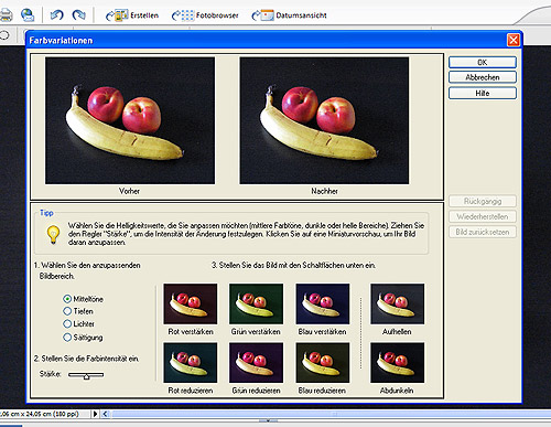 Farben in Fotos verändern