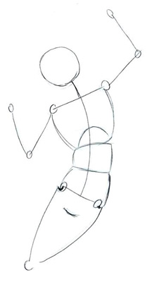 Muskeln einer Mangafigur zeichnen