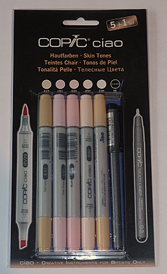 5+1 Set mit Copic Ciao Marker (Hautfarben)